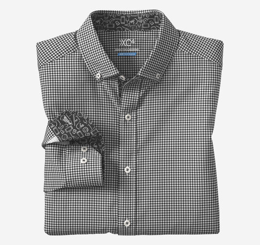 Men's Game Day XC4® Long-Sleeve Gingham Shirt / Johnston Murphy