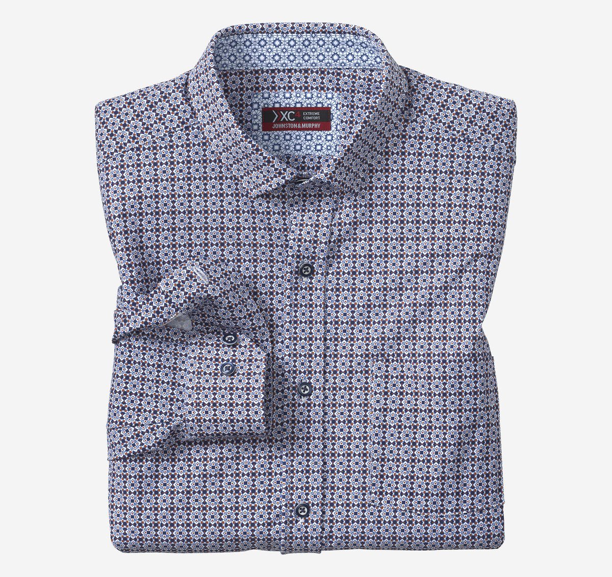 Men's XC4® Motion Long-Sleeve Print Knit Shirt / Johnston Murphy