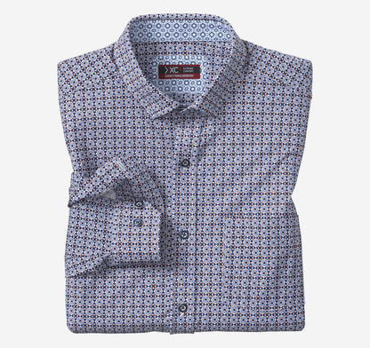 Men's XC4® Motion Long-Sleeve Print Knit Shirt / Johnston Murphy