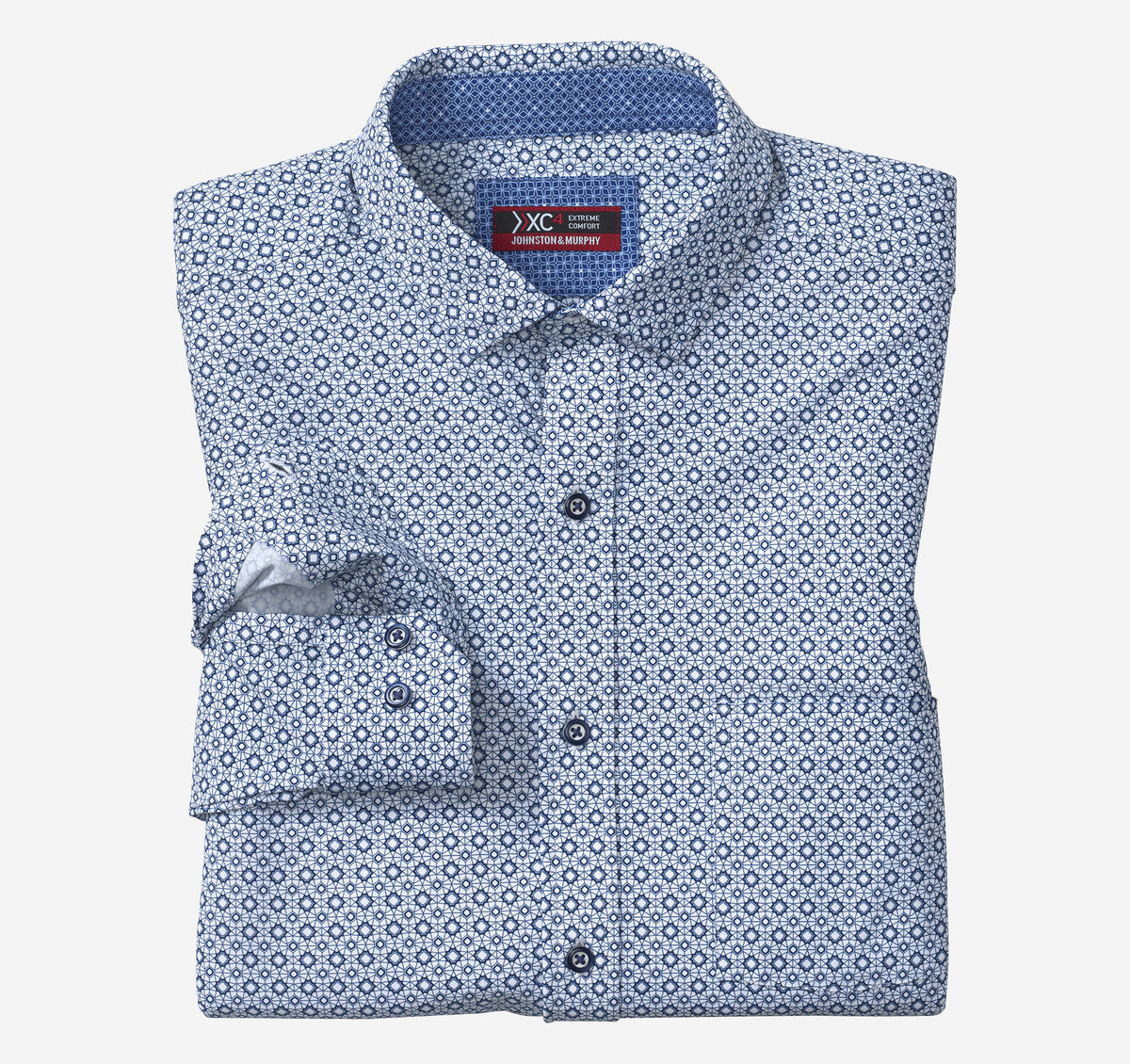 Men's XC4® Motion Long-Sleeve Print Knit Shirt / Johnston Murphy