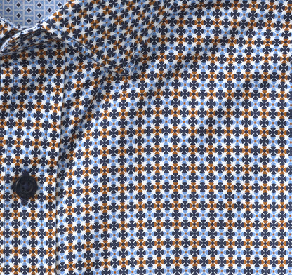 Men's Printed Cotton Shirt / Johnston Murphy