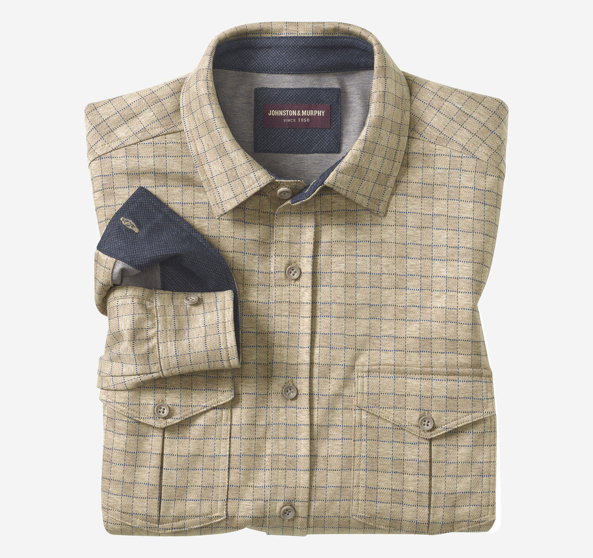 Men's Button-Front Knit Shirt / Johnston Murphy