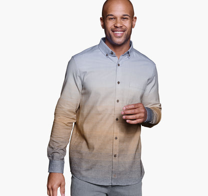 Men's Heathered Woven Shirt / Johnston Murphy