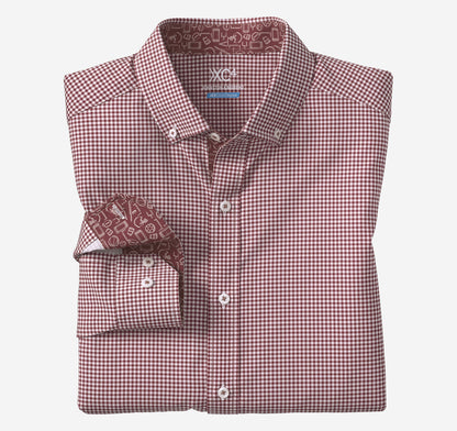 Men's Game Day XC4® Long-Sleeve Gingham Shirt / Johnston Murphy