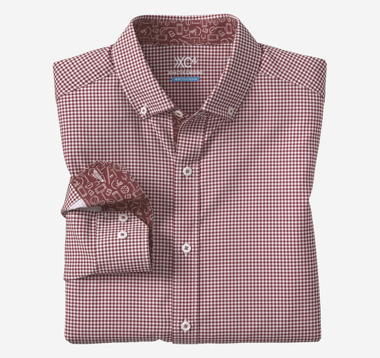 Men's Game Day XC4® Long-Sleeve Gingham Shirt / Johnston Murphy