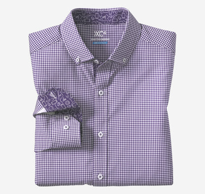 Men's Game Day XC4® Long-Sleeve Gingham Shirt / Johnston Murphy