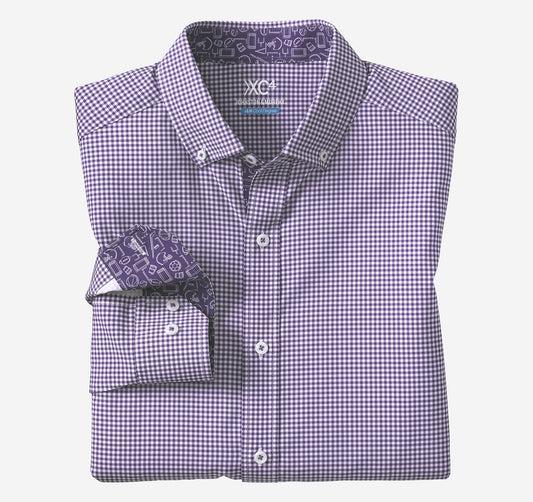 Men's Game Day XC4® Long-Sleeve Gingham Shirt / Johnston Murphy