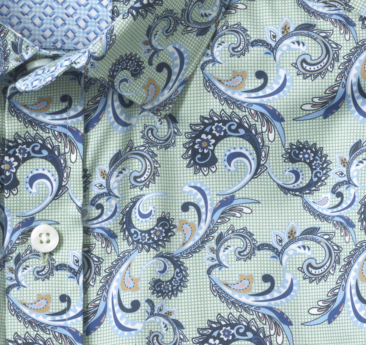 Men's Printed Cotton Shirt / Johnston Murphy