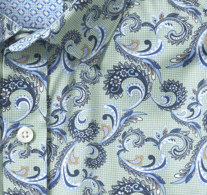Men's Printed Cotton Shirt / Johnston Murphy
