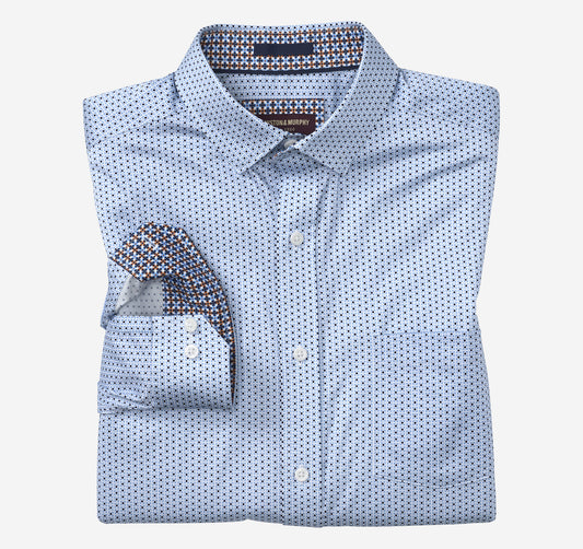 Men's Printed Cotton Shirt / Johnston Murphy