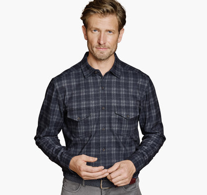 Men's Button-Front Knit Shirt / Johnston Murphy