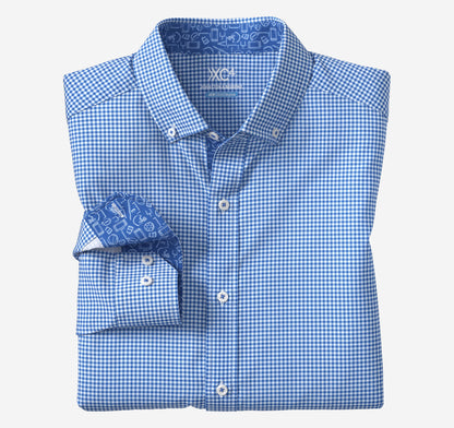 Men's Game Day XC4® Long-Sleeve Gingham Shirt / Johnston Murphy