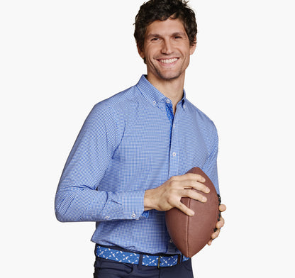 Men's Game Day XC4® Long-Sleeve Gingham Shirt / Johnston Murphy
