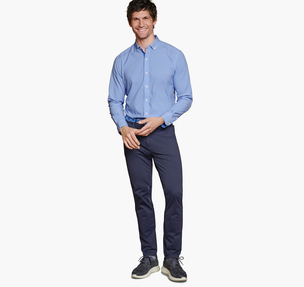 Men's Game Day XC4® Long-Sleeve Gingham Shirt / Johnston Murphy