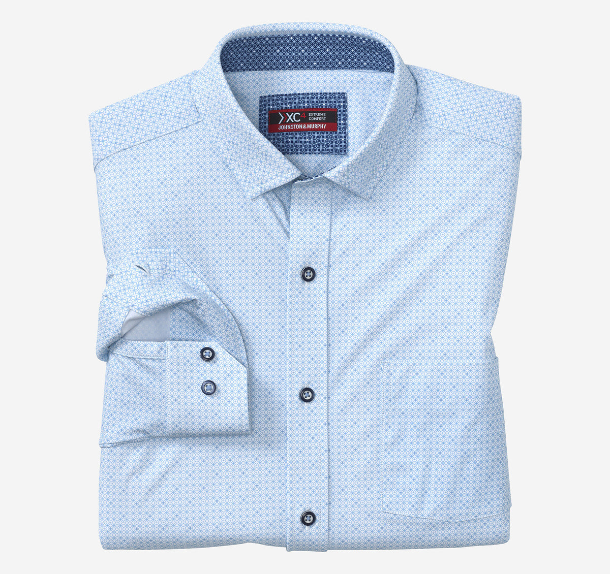 Men's XC4® Motion Long-Sleeve Print Knit Shirt / Johnston Murphy