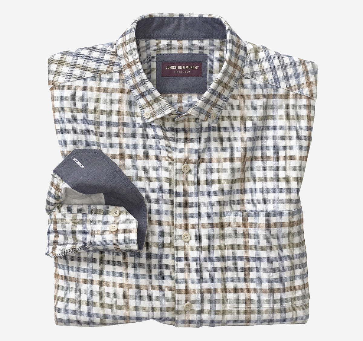 Men's Plaid Corduroy Shirt / Johnston Murphy