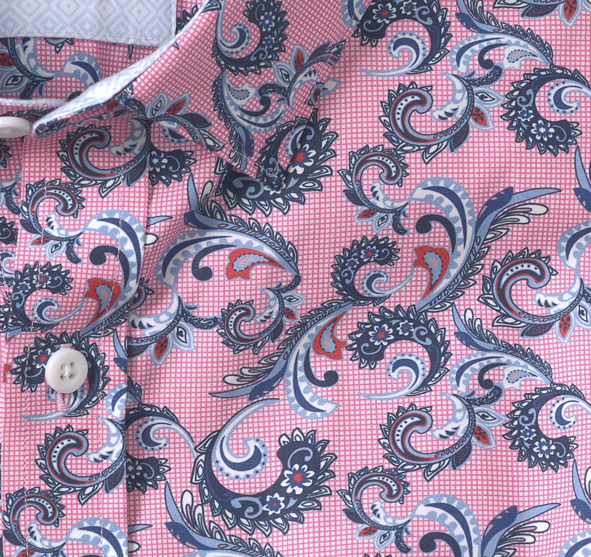 Men's Printed Cotton Shirt / Johnston Murphy