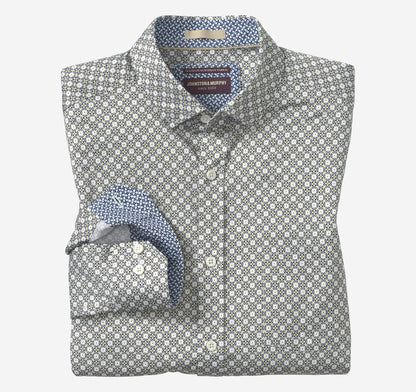 Men's Printed Cotton Shirt / Johnston Murphy