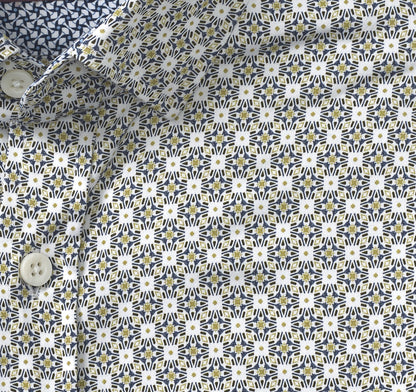 Men's Printed Cotton Shirt / Johnston Murphy