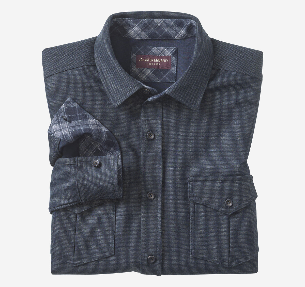 Men's Button-Front Knit Shirt / Johnston Murphy
