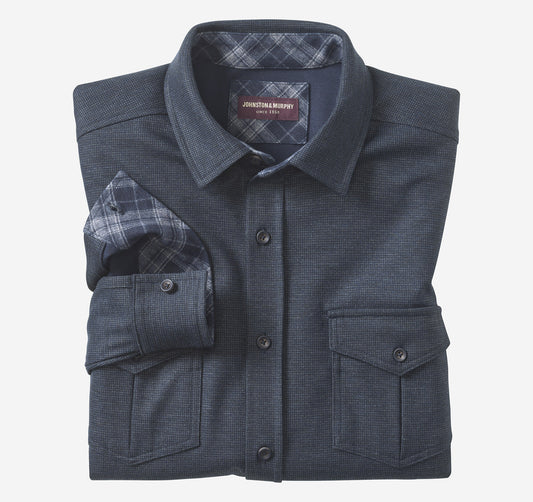 Men's Button-Front Knit Shirt / Johnston Murphy