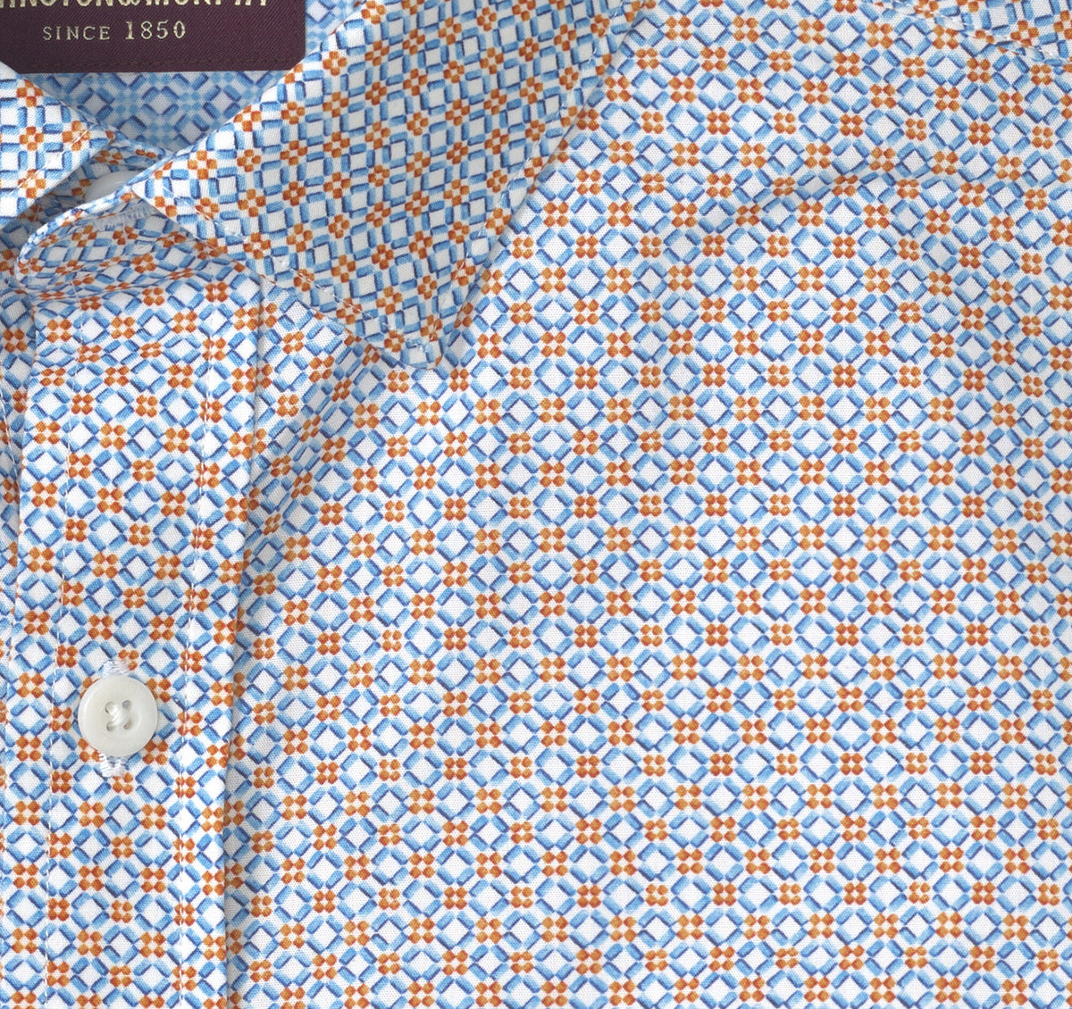 Men's Printed Cotton Shirt / Johnston Murphy