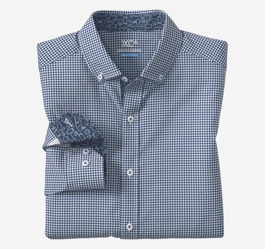 Men's Game Day XC4® Long-Sleeve Gingham Shirt / Johnston Murphy
