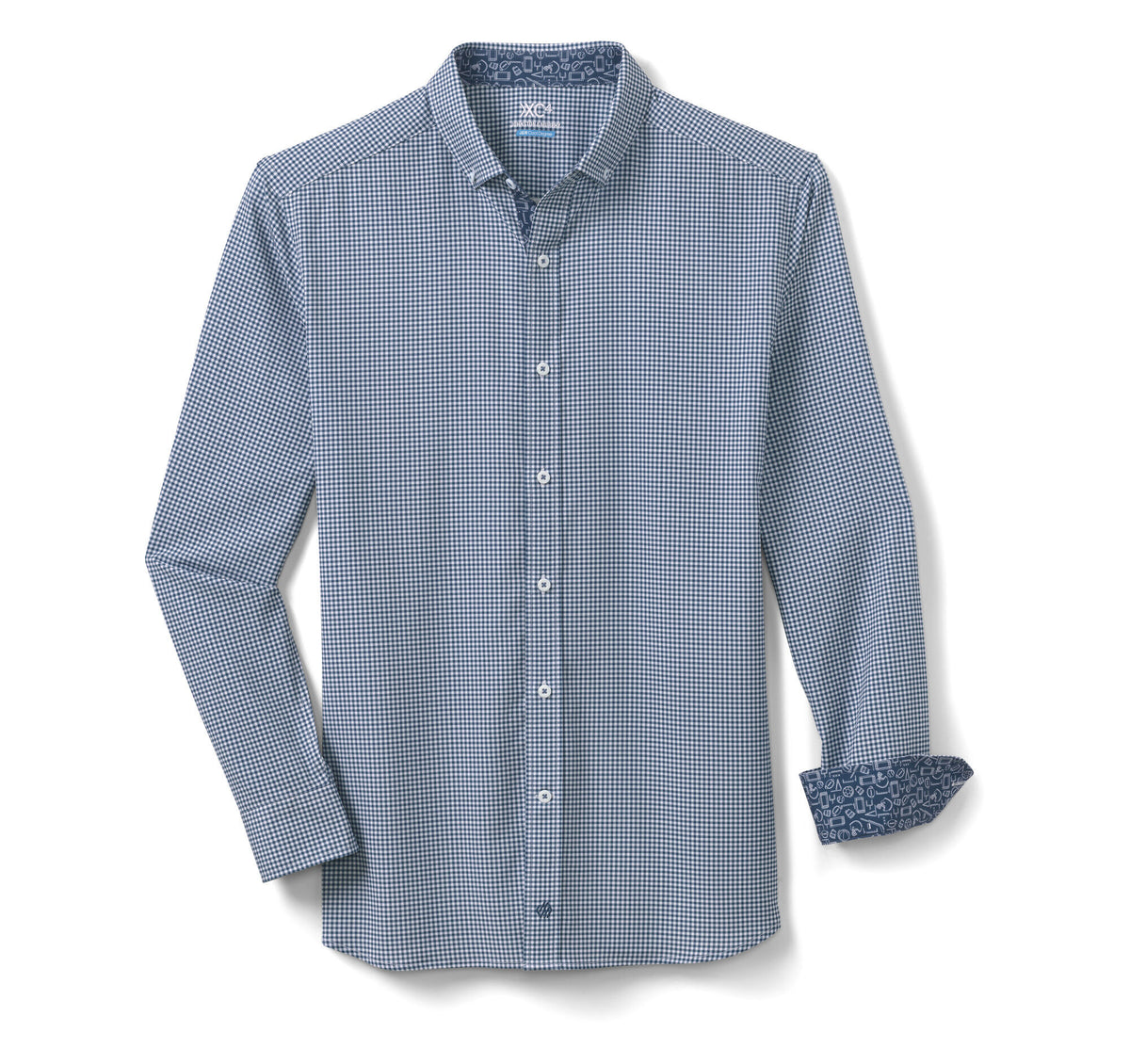 Men's Game Day XC4® Long-Sleeve Gingham Shirt / Johnston Murphy