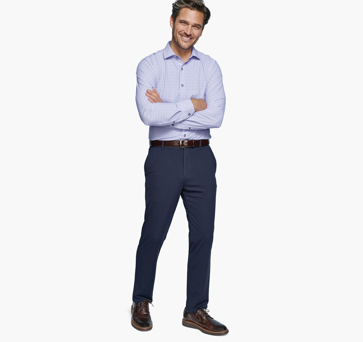 Men's XC4® Motion Long-Sleeve Dress Knit Shirt / Johnston Murphy