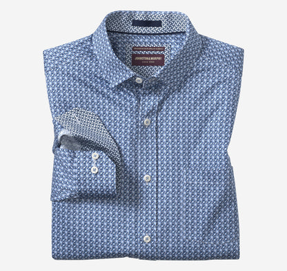 Men's Printed Cotton Shirt / Johnston Murphy