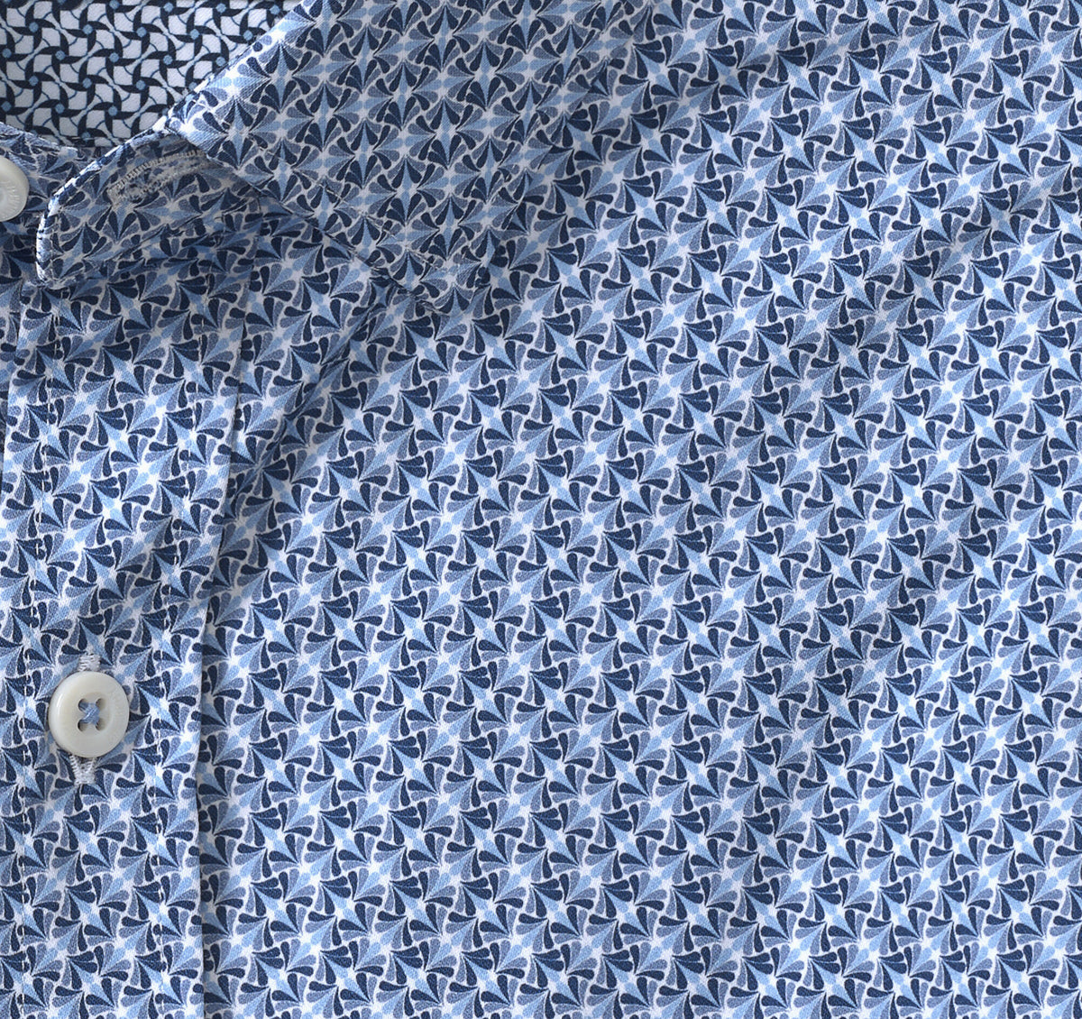 Men's Printed Cotton Shirt / Johnston Murphy