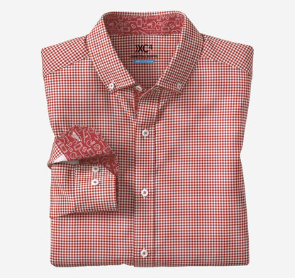 Men's Game Day XC4® Long-Sleeve Gingham Shirt / Johnston Murphy