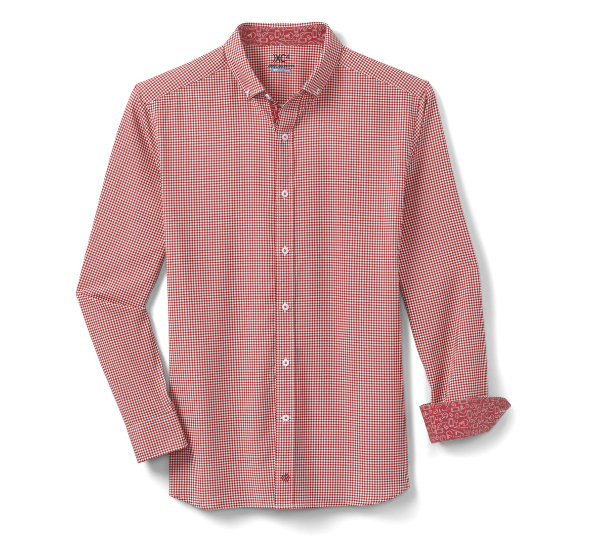 Men's Game Day XC4® Long-Sleeve Gingham Shirt / Johnston Murphy