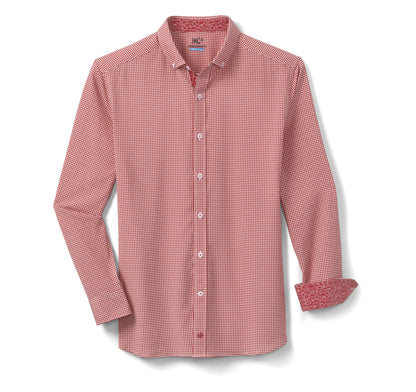 Men's Game Day XC4® Long-Sleeve Gingham Shirt / Johnston Murphy