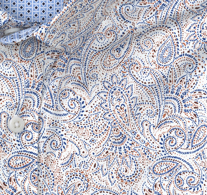 Men's Printed Cotton Shirt / Johnston Murphy