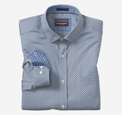 Men's Printed Cotton Shirt / Johnston Murphy