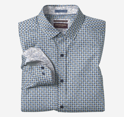 Men's Printed Cotton Shirt / Johnston Murphy
