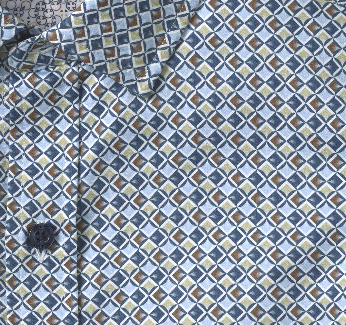 Men's Printed Cotton Shirt / Johnston Murphy