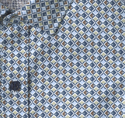 Men's Printed Cotton Shirt / Johnston Murphy