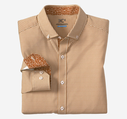 Men's Game Day XC4® Long-Sleeve Gingham Shirt / Johnston Murphy