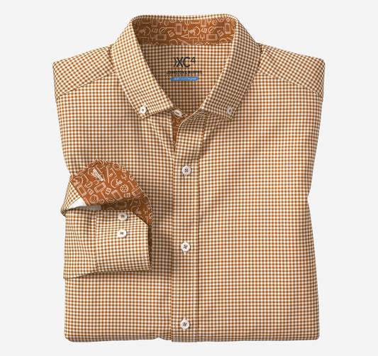 Men's Game Day XC4® Long-Sleeve Gingham Shirt / Johnston Murphy