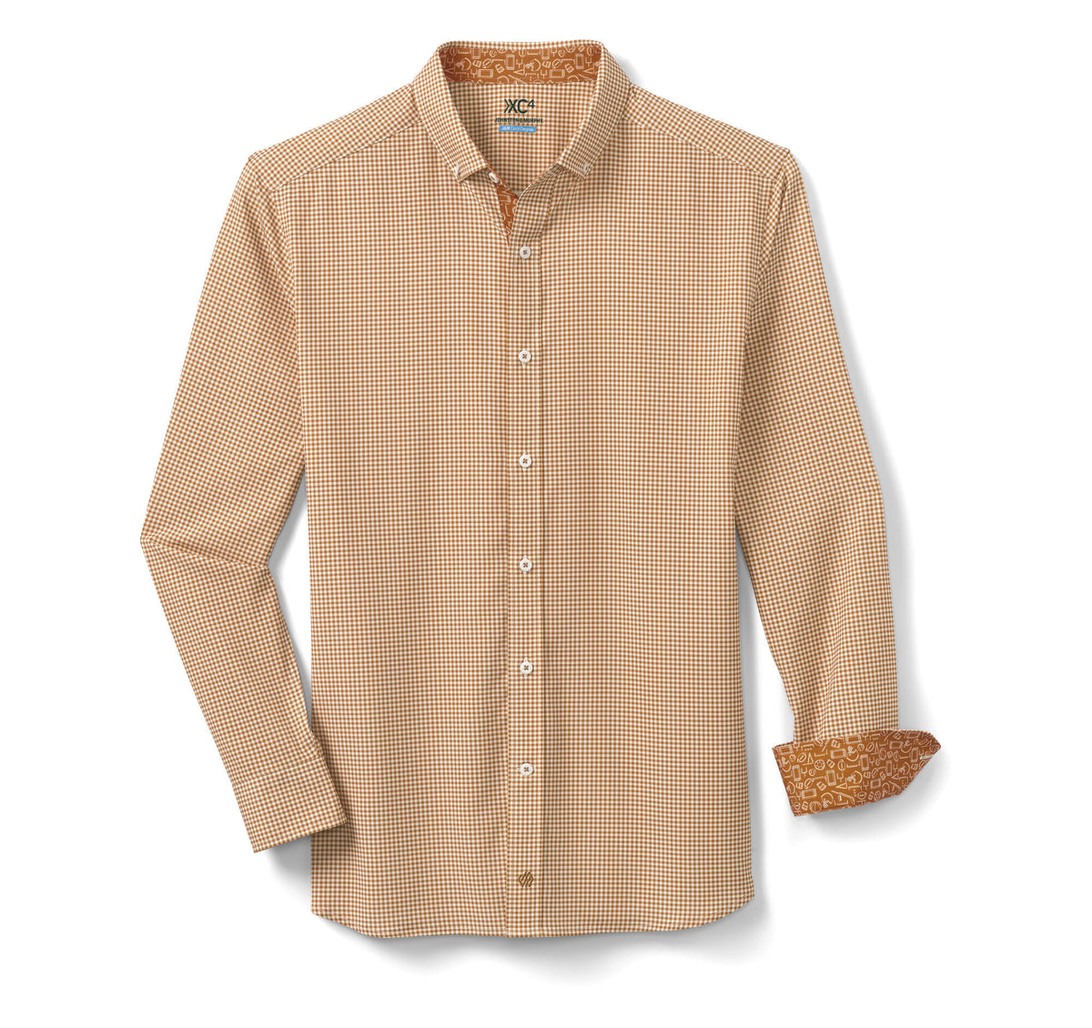Men's Game Day XC4® Long-Sleeve Gingham Shirt / Johnston Murphy