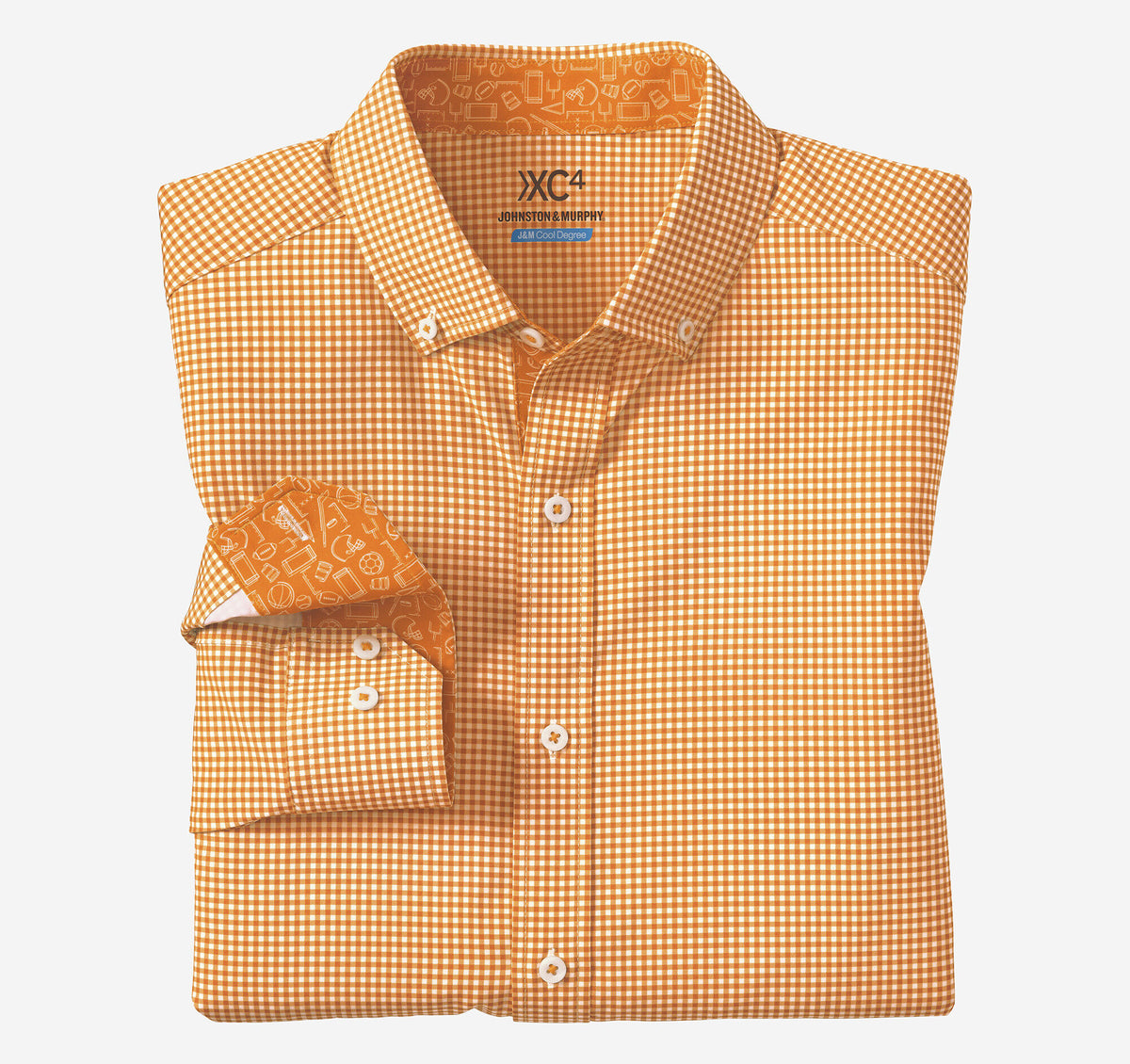 Men's Game Day XC4® Long-Sleeve Gingham Shirt / Johnston Murphy