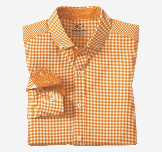 Men's Game Day XC4® Long-Sleeve Gingham Shirt / Johnston Murphy