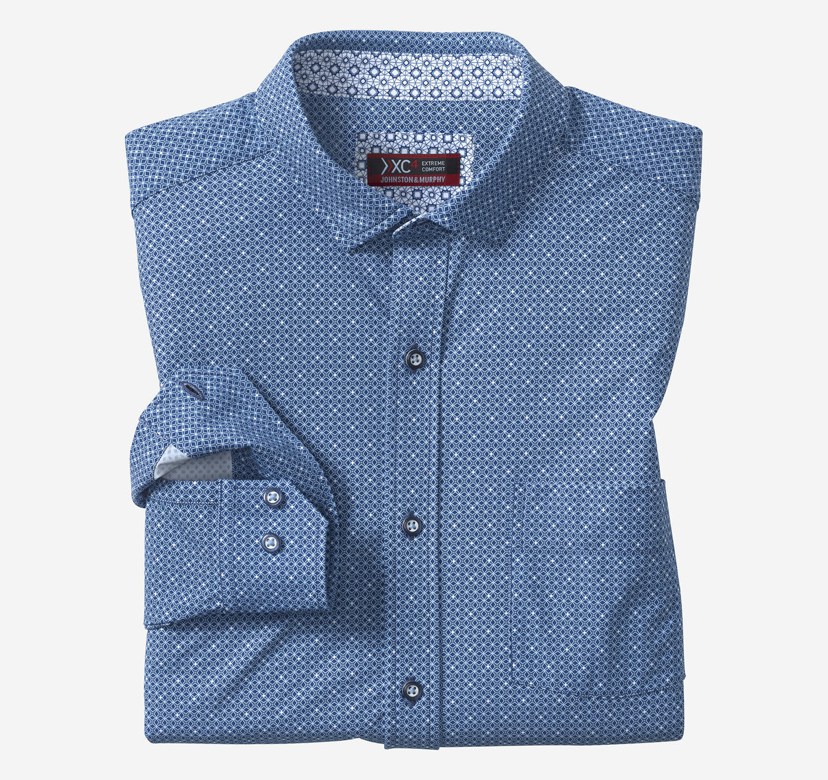 Men's XC4® Motion Long-Sleeve Print Knit Shirt / Johnston Murphy