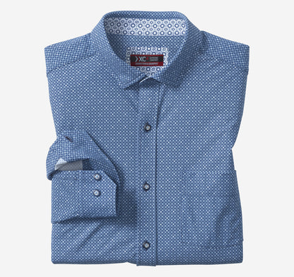 Men's XC4® Motion Long-Sleeve Print Knit Shirt / Johnston Murphy