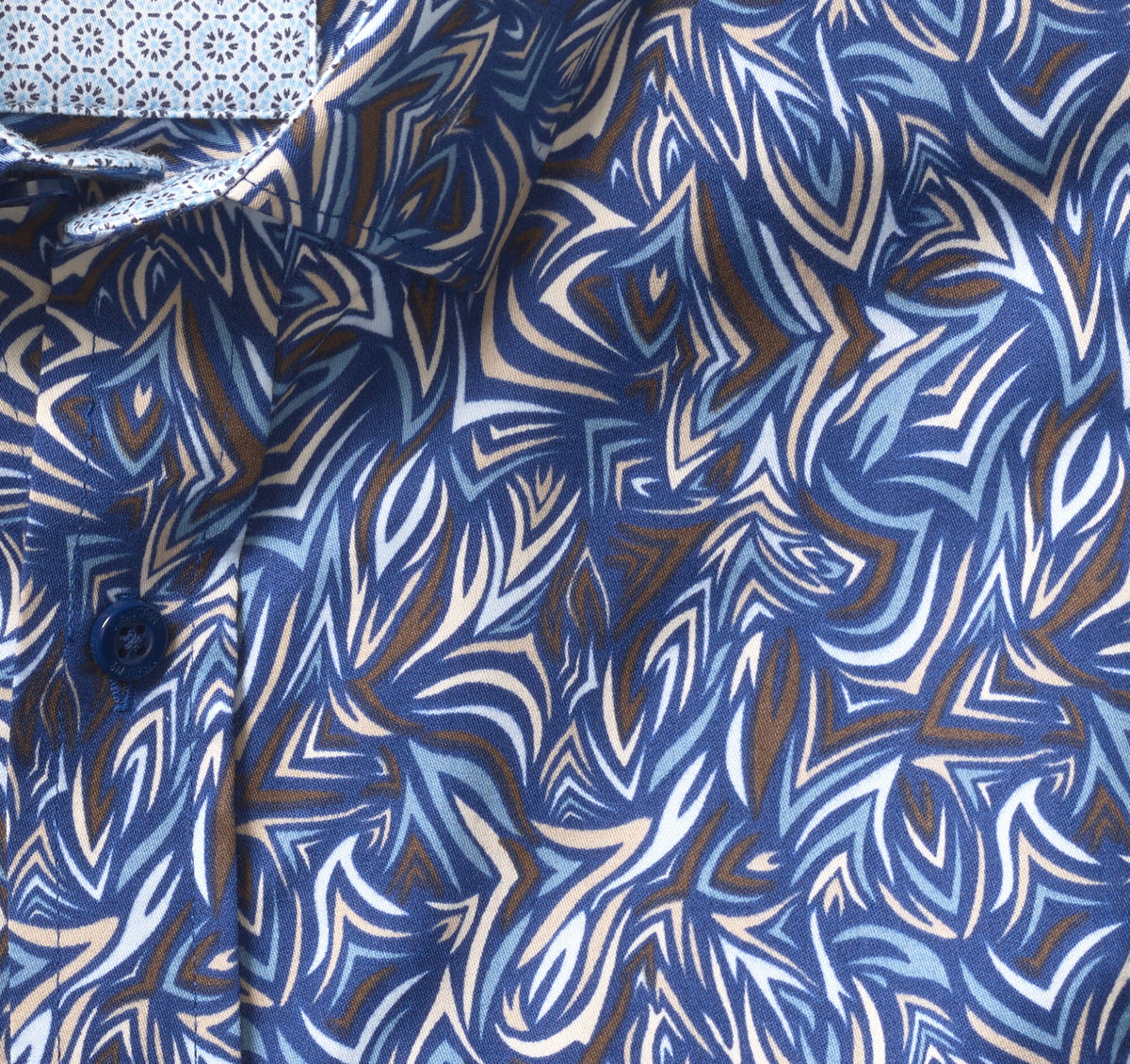 Men's Printed Cotton Shirt / Johnston Murphy