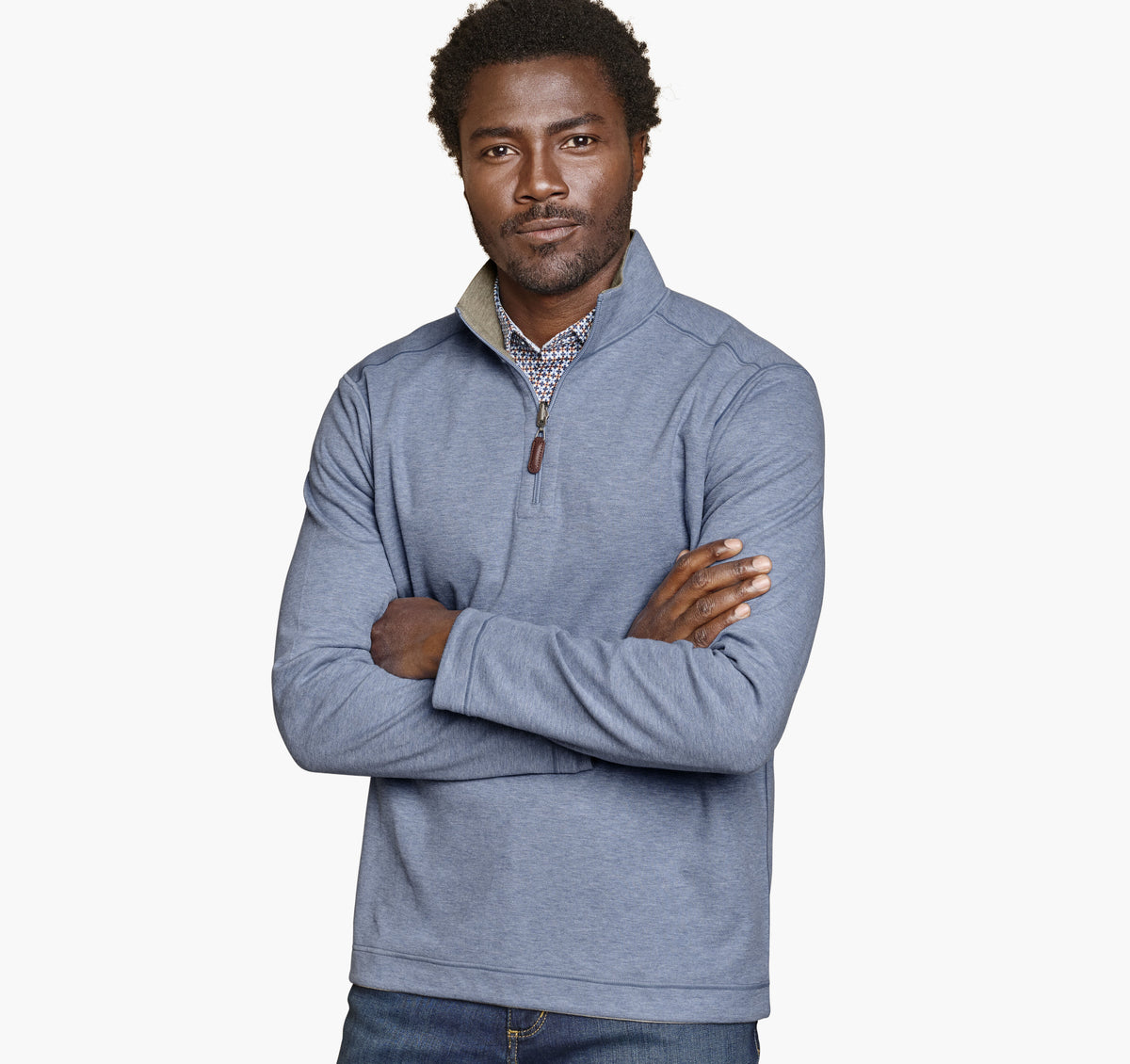 Men's Icon Reversible Solid Quarter-Zip / Johnston Murphy