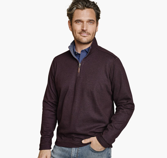 Men's Icon Reversible Solid Quarter-Zip / Johnston Murphy