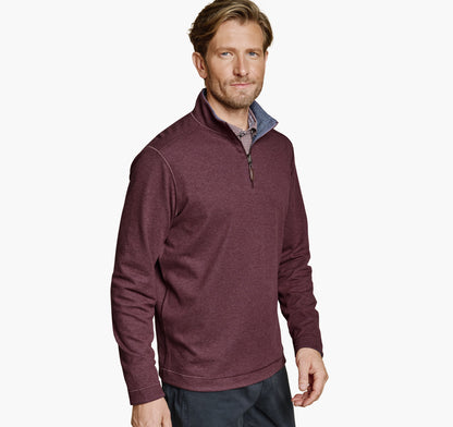 Men's Icon Reversible Solid Quarter-Zip / Johnston Murphy